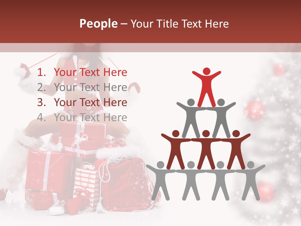 Holiday Lady Xmas PowerPoint Template