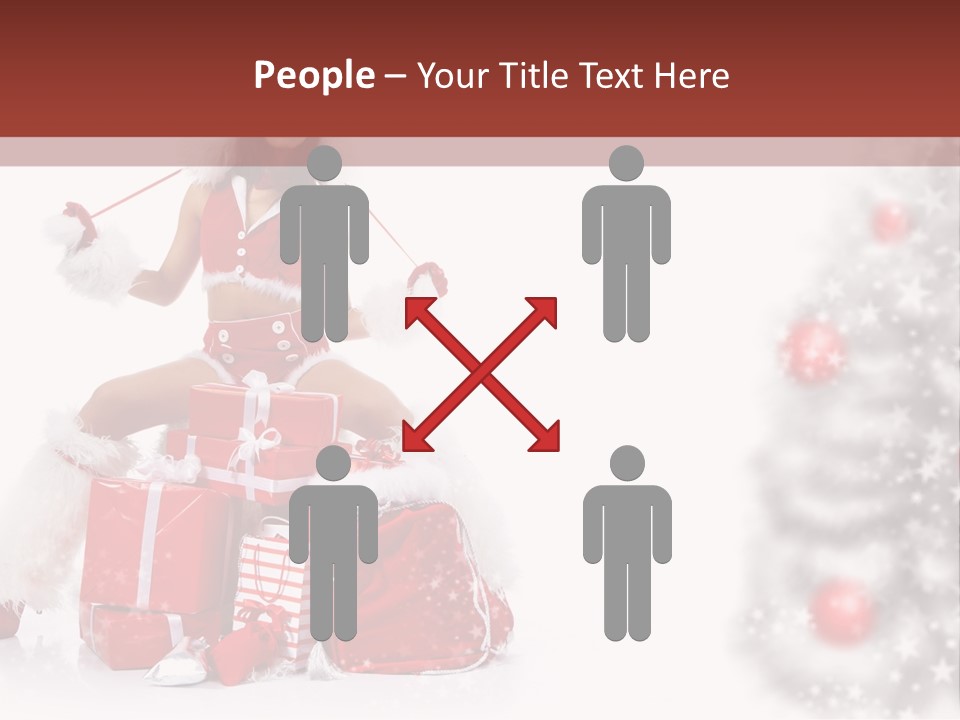 Holiday Lady Xmas PowerPoint Template