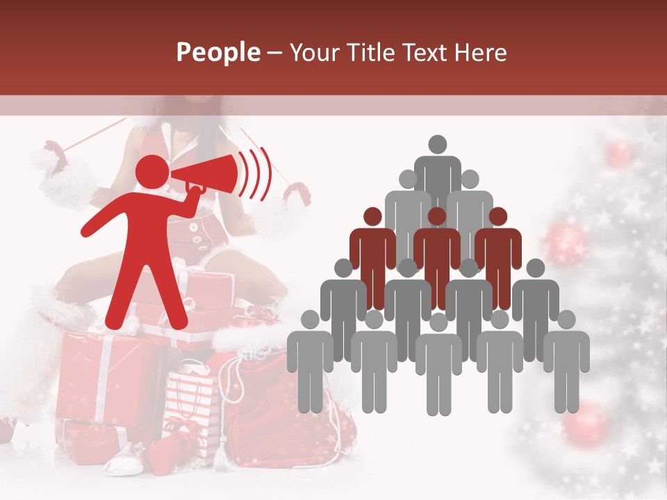 Holiday Lady Xmas PowerPoint Template