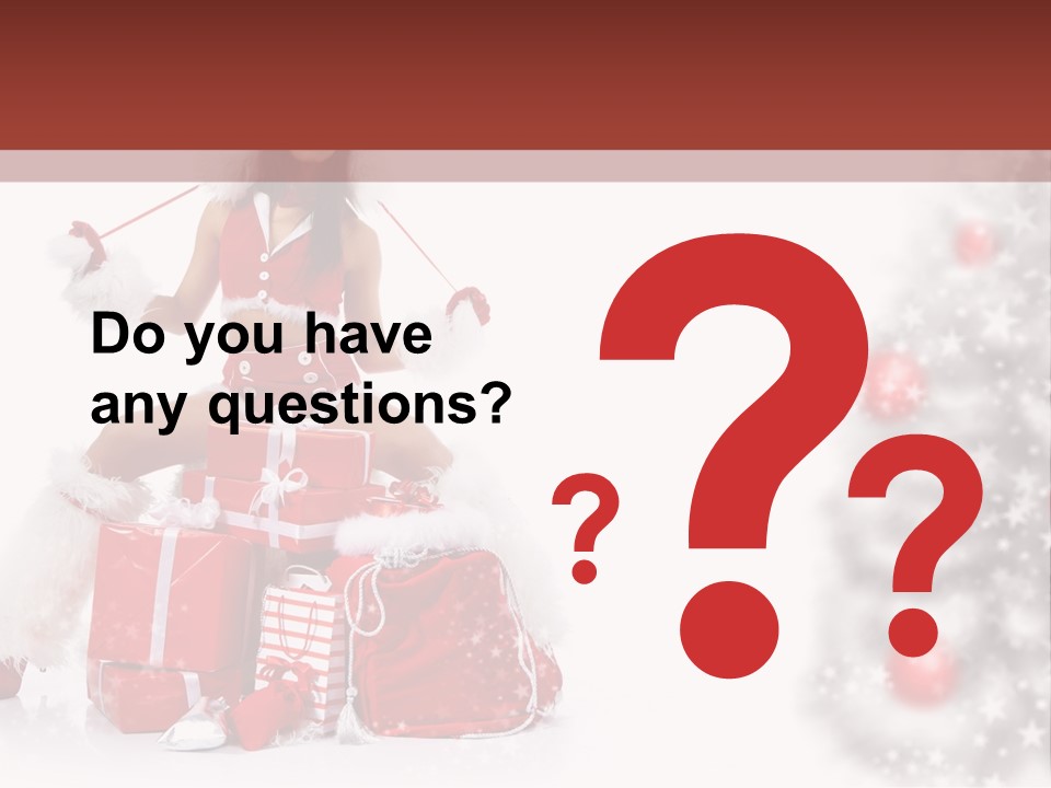 Holiday Lady Xmas PowerPoint Template