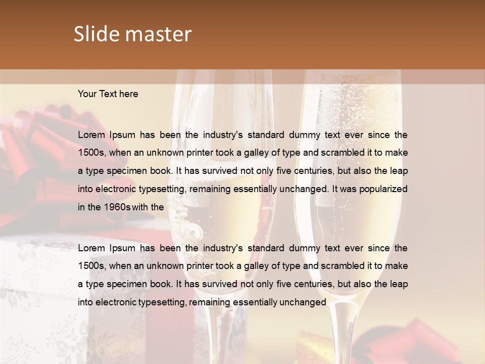 Life Love Champagne PowerPoint Template