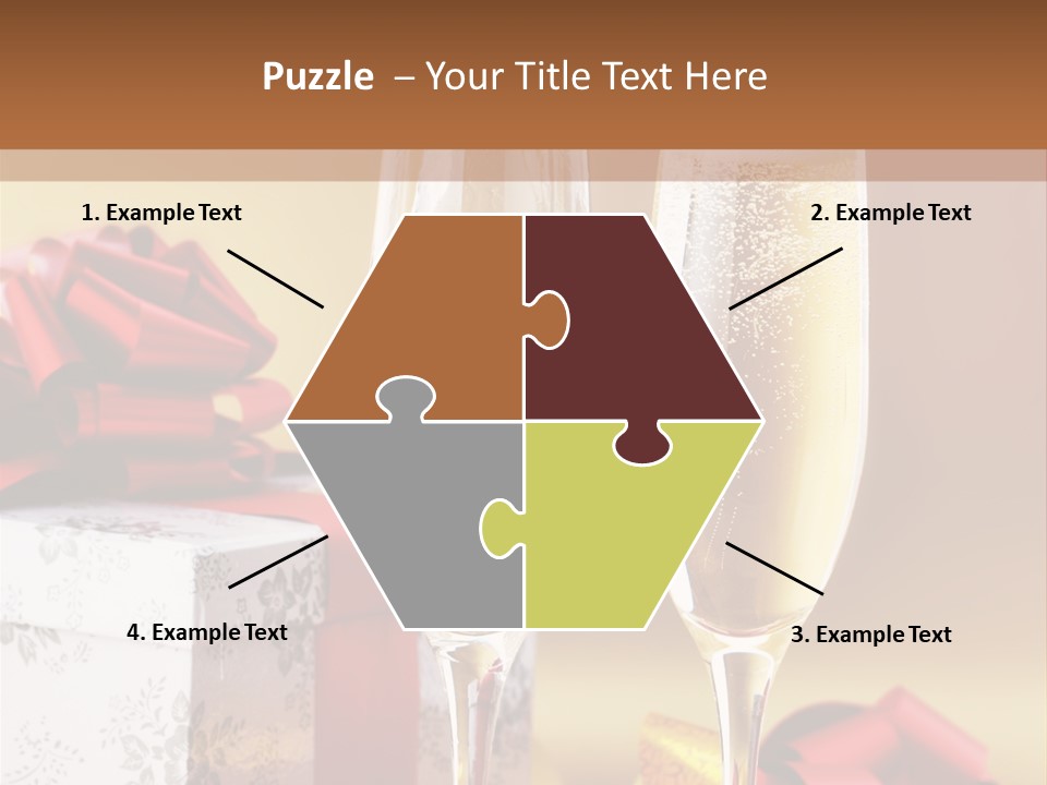 Life Love Champagne PowerPoint Template