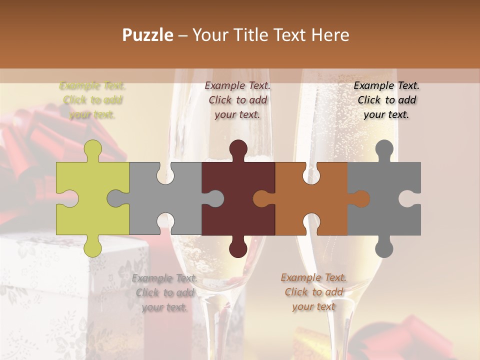 Life Love Champagne PowerPoint Template