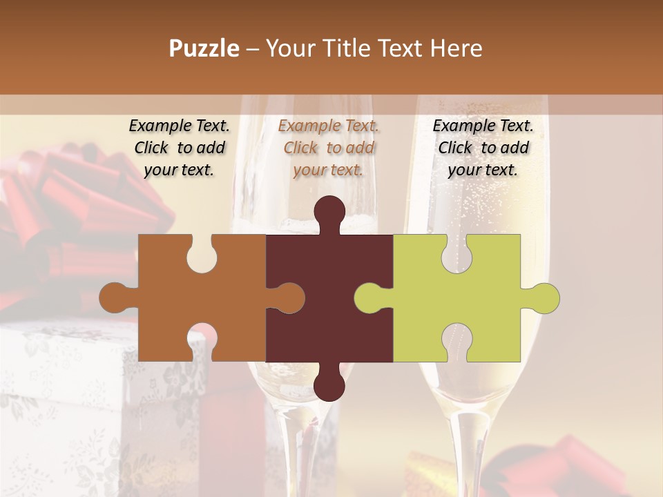 Life Love Champagne PowerPoint Template