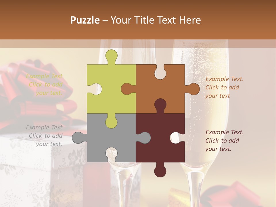 Life Love Champagne PowerPoint Template