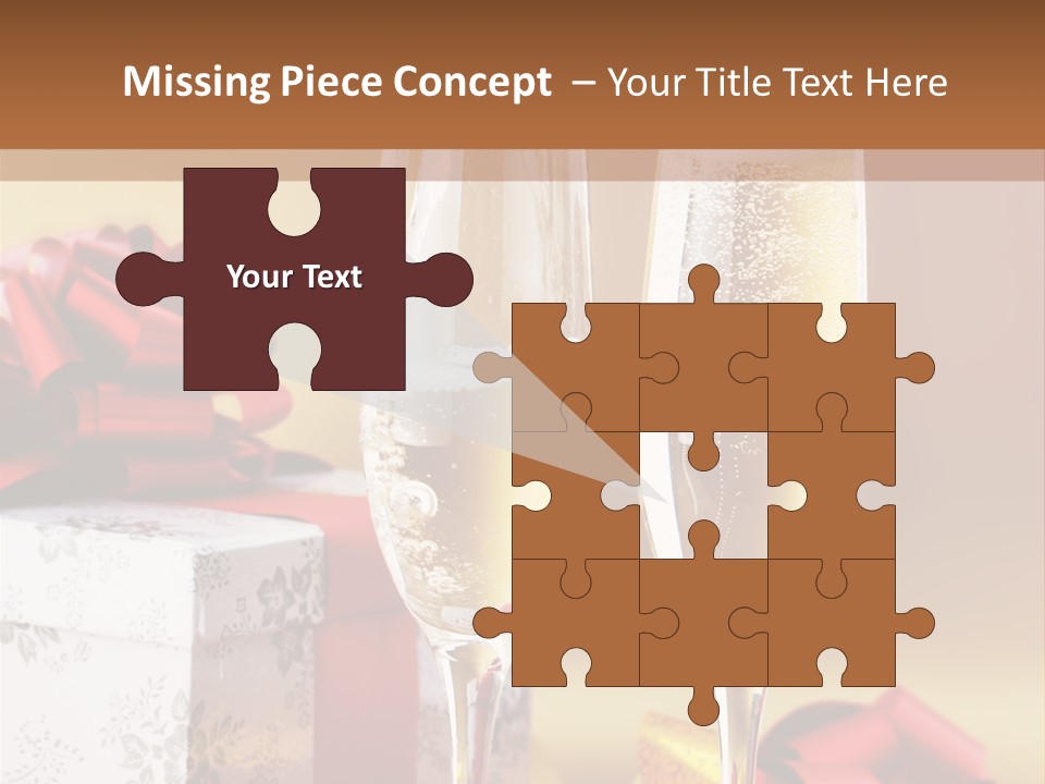 Life Love Champagne PowerPoint Template