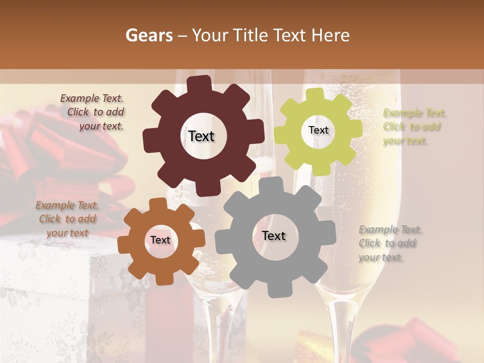 Life Love Champagne PowerPoint Template