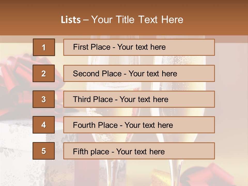 Life Love Champagne PowerPoint Template