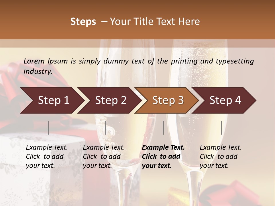 Life Love Champagne PowerPoint Template