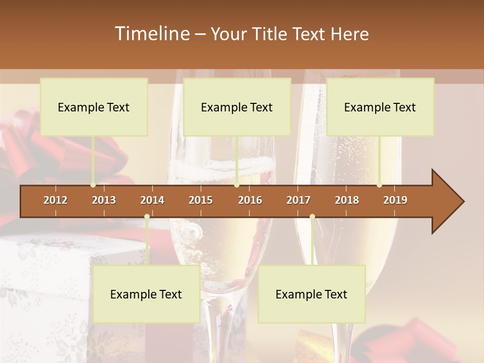 Life Love Champagne PowerPoint Template