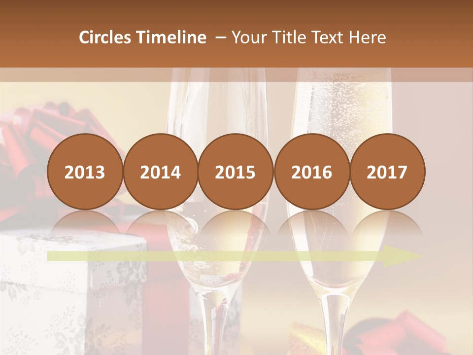 Life Love Champagne PowerPoint Template