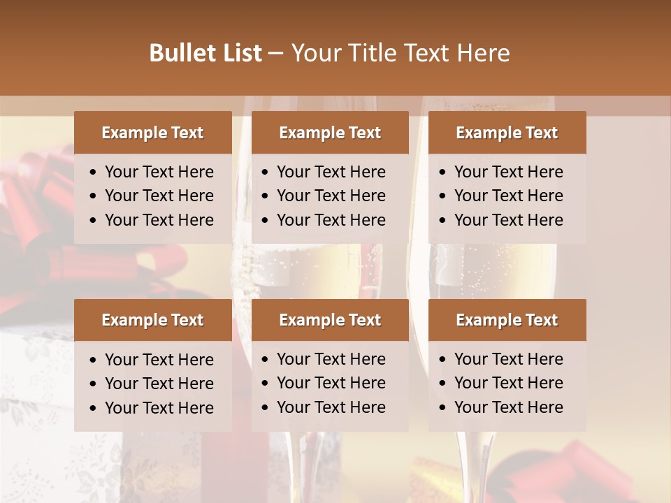 Life Love Champagne PowerPoint Template