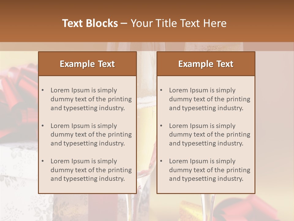 Life Love Champagne PowerPoint Template