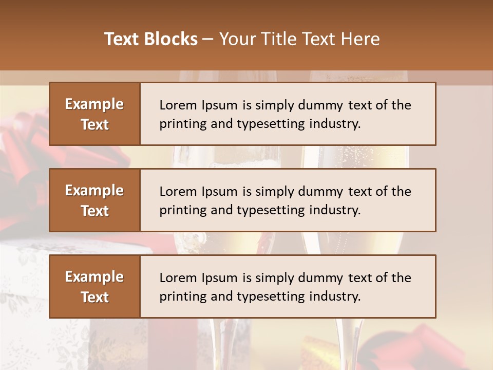 Life Love Champagne PowerPoint Template