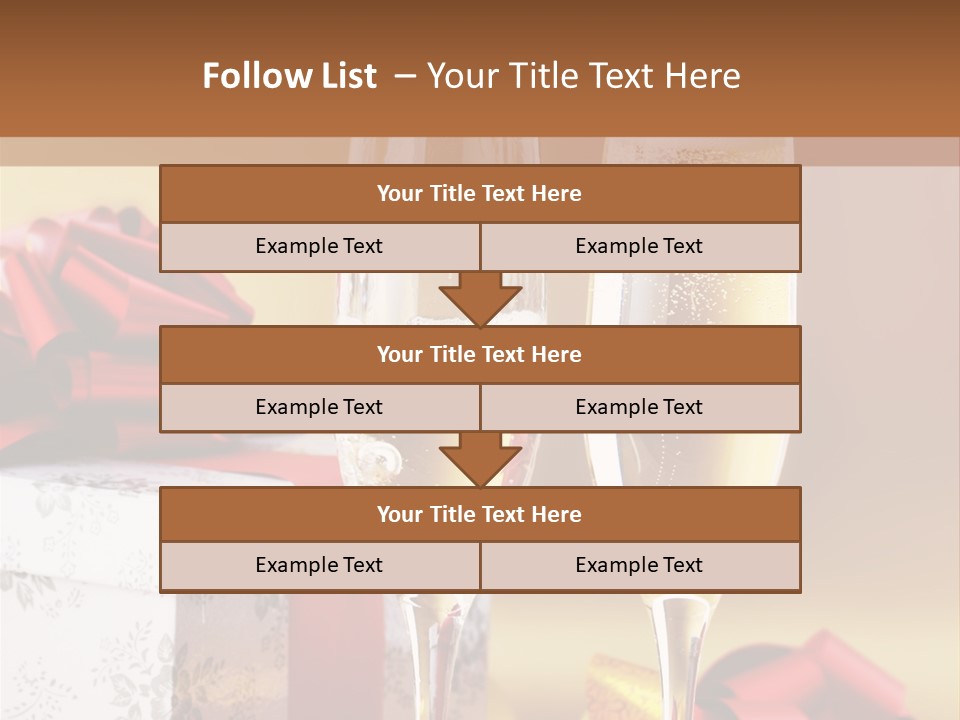 Life Love Champagne PowerPoint Template