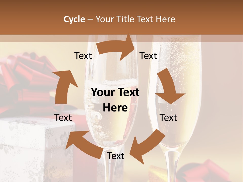 Life Love Champagne PowerPoint Template