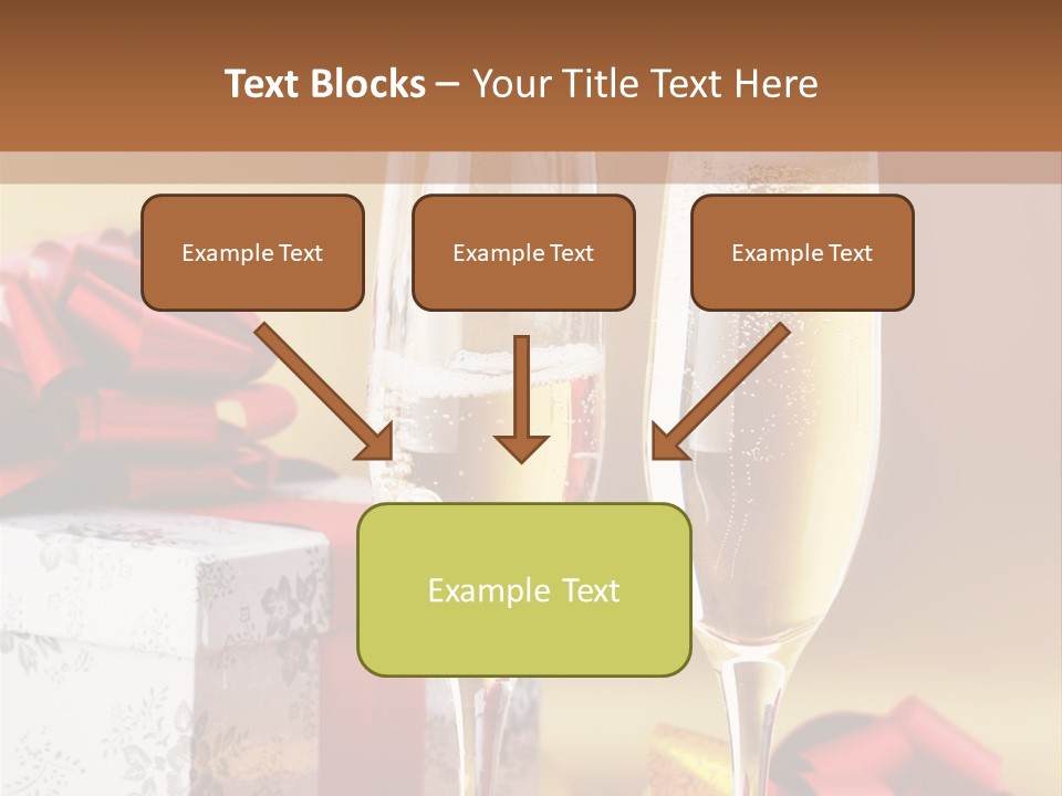 Life Love Champagne PowerPoint Template