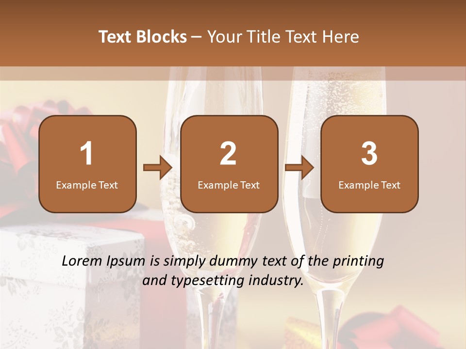 Life Love Champagne PowerPoint Template