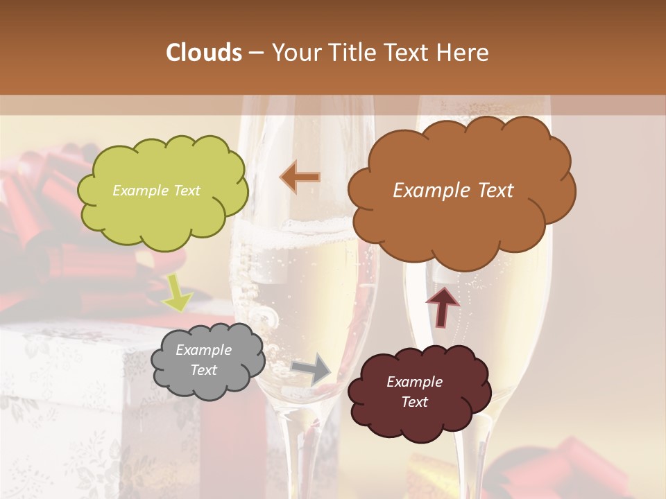 Life Love Champagne PowerPoint Template