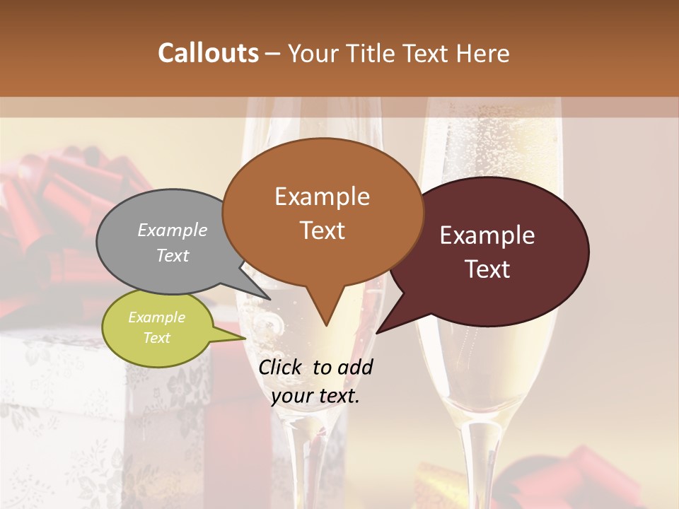 Life Love Champagne PowerPoint Template