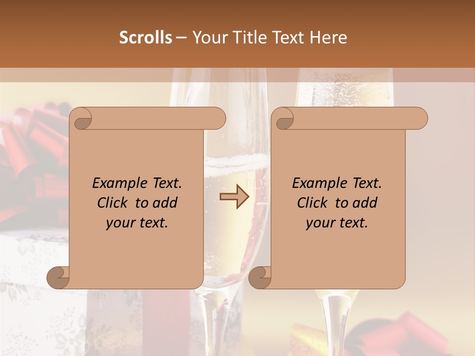 Life Love Champagne PowerPoint Template