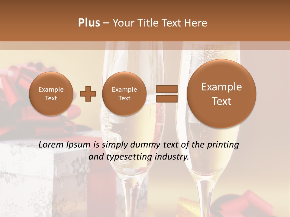 Life Love Champagne PowerPoint Template