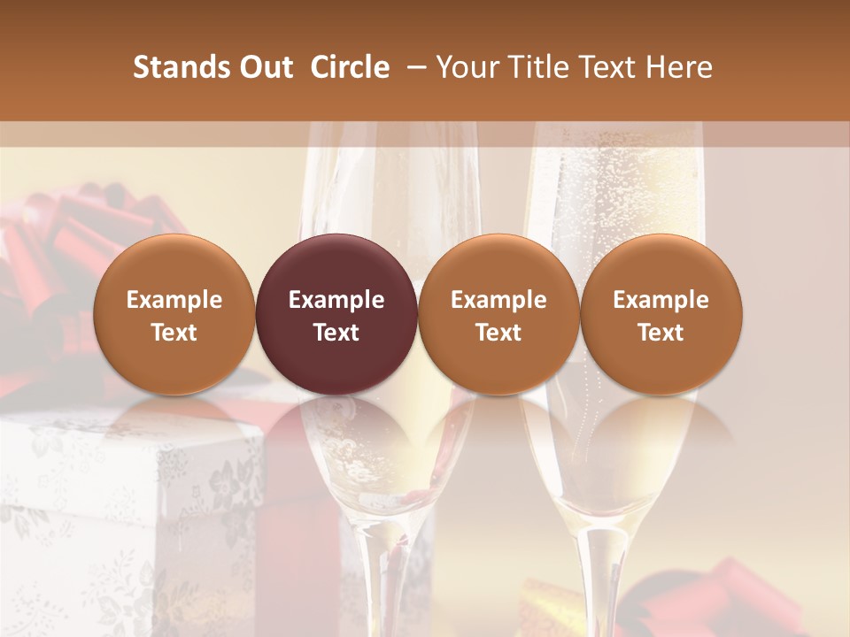 Life Love Champagne PowerPoint Template