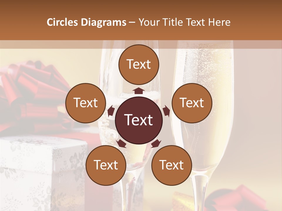 Life Love Champagne PowerPoint Template