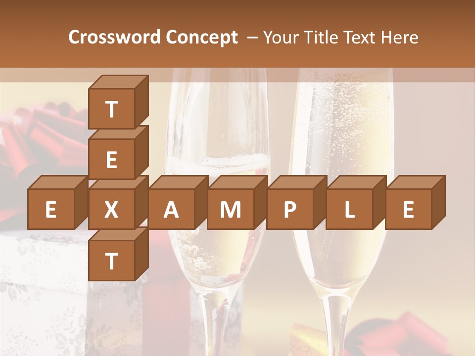 Life Love Champagne PowerPoint Template