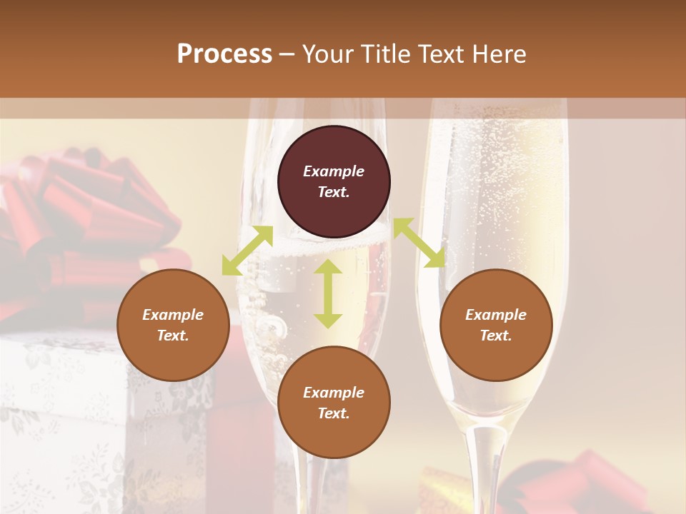 Life Love Champagne PowerPoint Template
