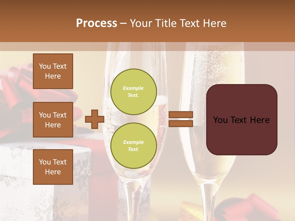 Life Love Champagne PowerPoint Template