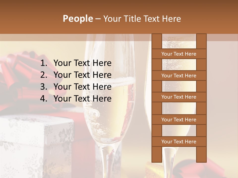 Life Love Champagne PowerPoint Template