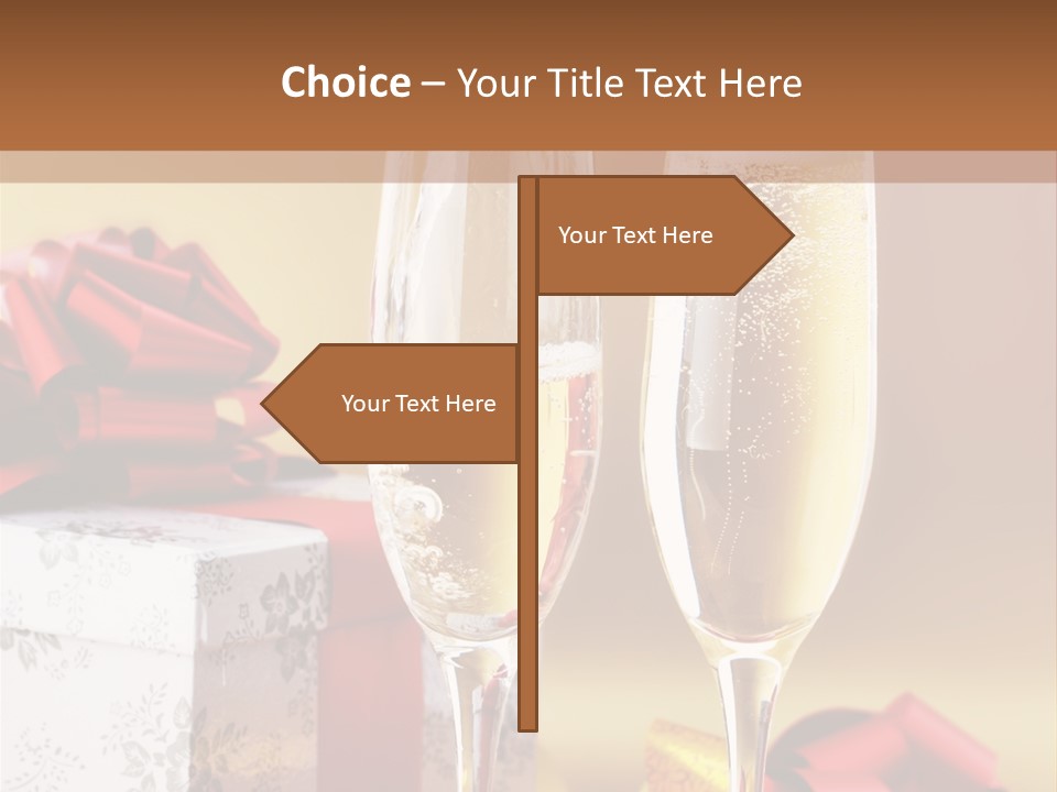 Life Love Champagne PowerPoint Template