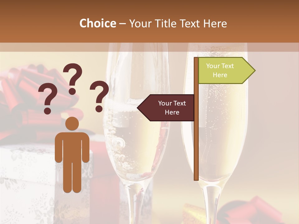 Life Love Champagne PowerPoint Template