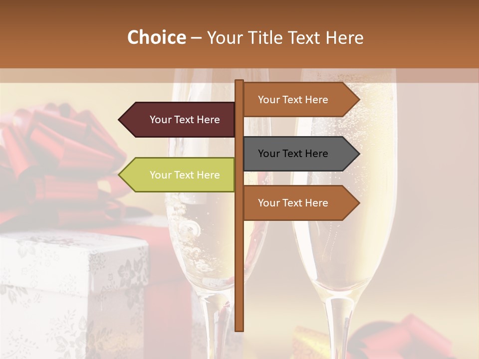 Life Love Champagne PowerPoint Template