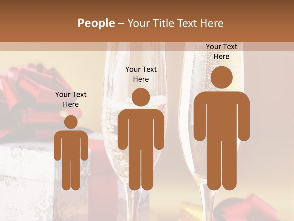 Life Love Champagne PowerPoint Template