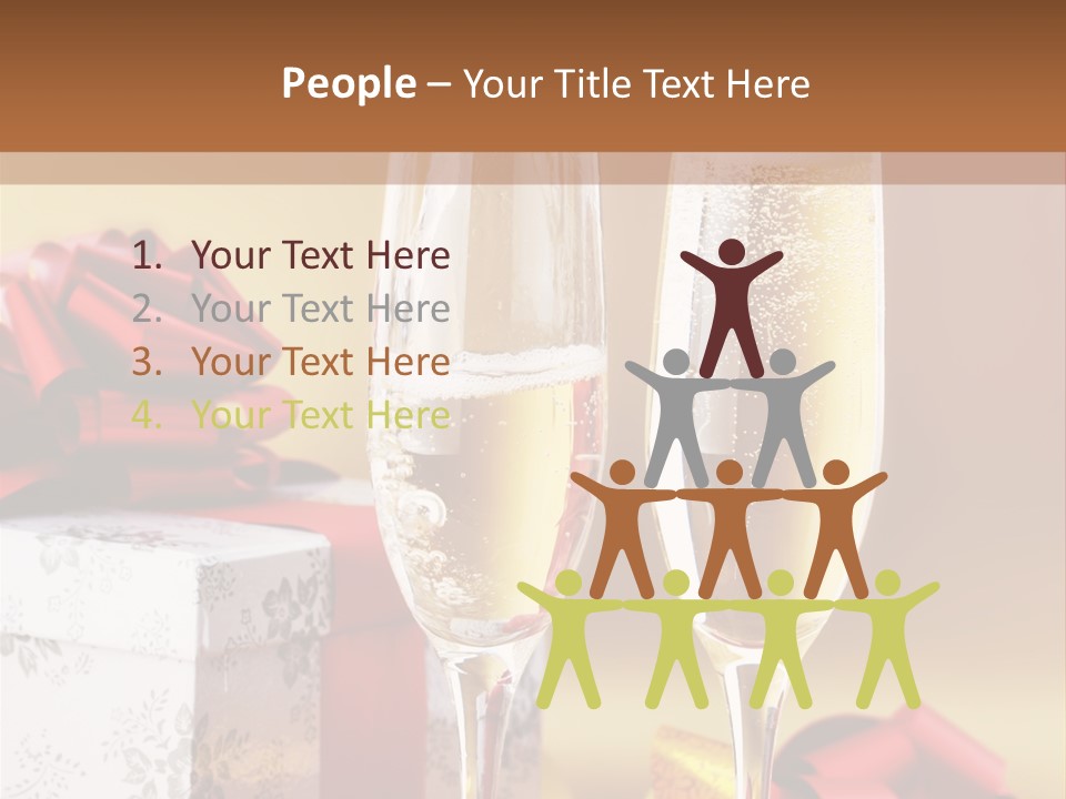 Life Love Champagne PowerPoint Template