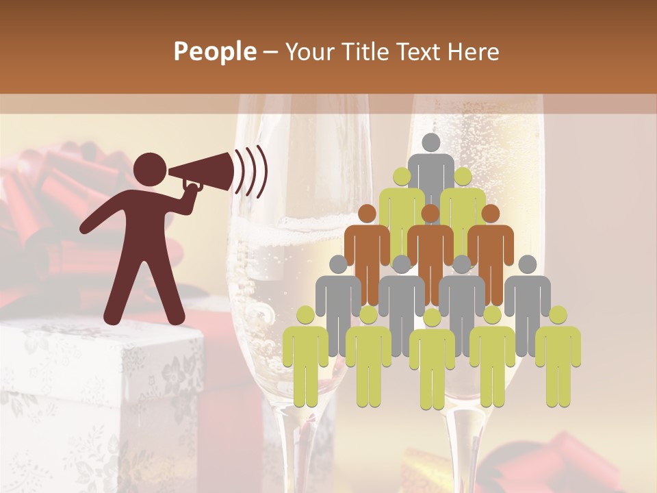 Life Love Champagne PowerPoint Template