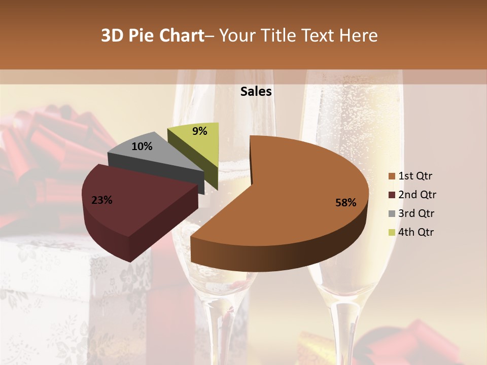 Life Love Champagne PowerPoint Template