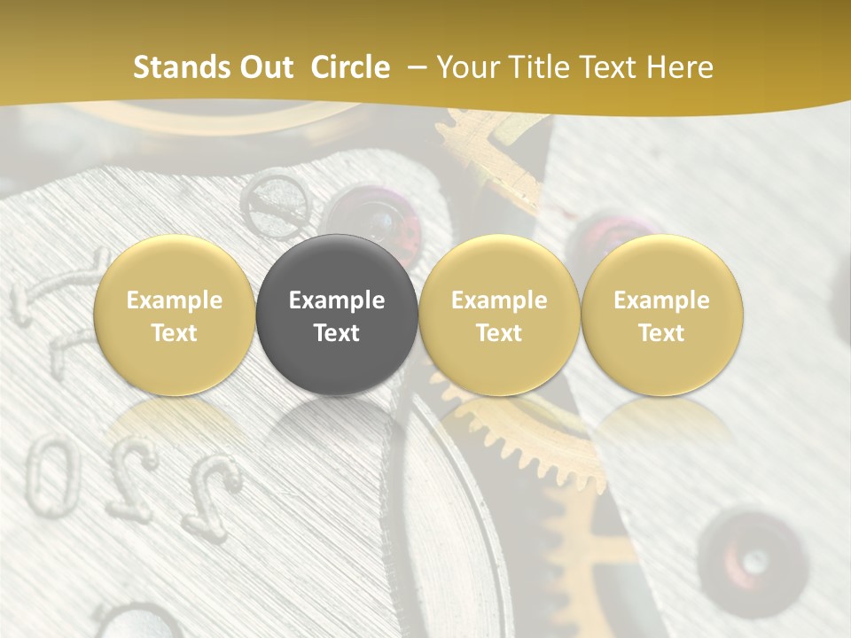 Time Circle Isolated PowerPoint Template