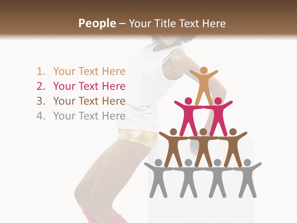 Teamwork Character Happy PowerPoint Template