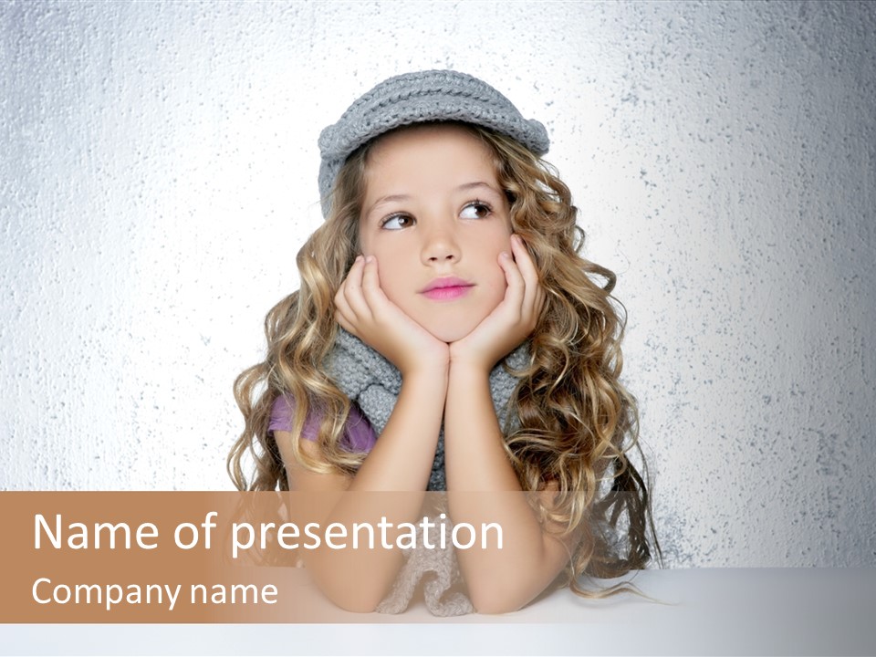 Gray Cold Blond PowerPoint Template