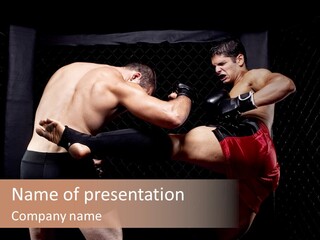 Combat Martial Artist Two PowerPoint Template