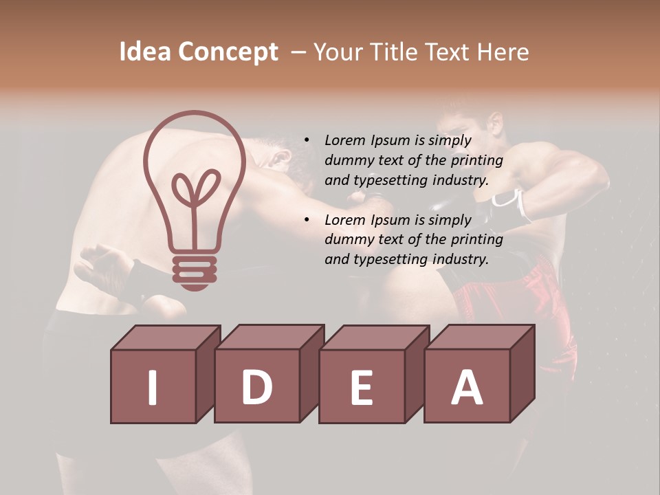 Combat Martial Artist Two PowerPoint Template