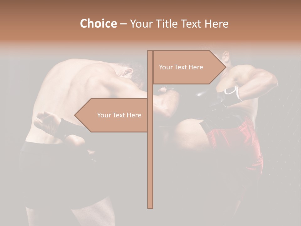 Combat Martial Artist Two PowerPoint Template