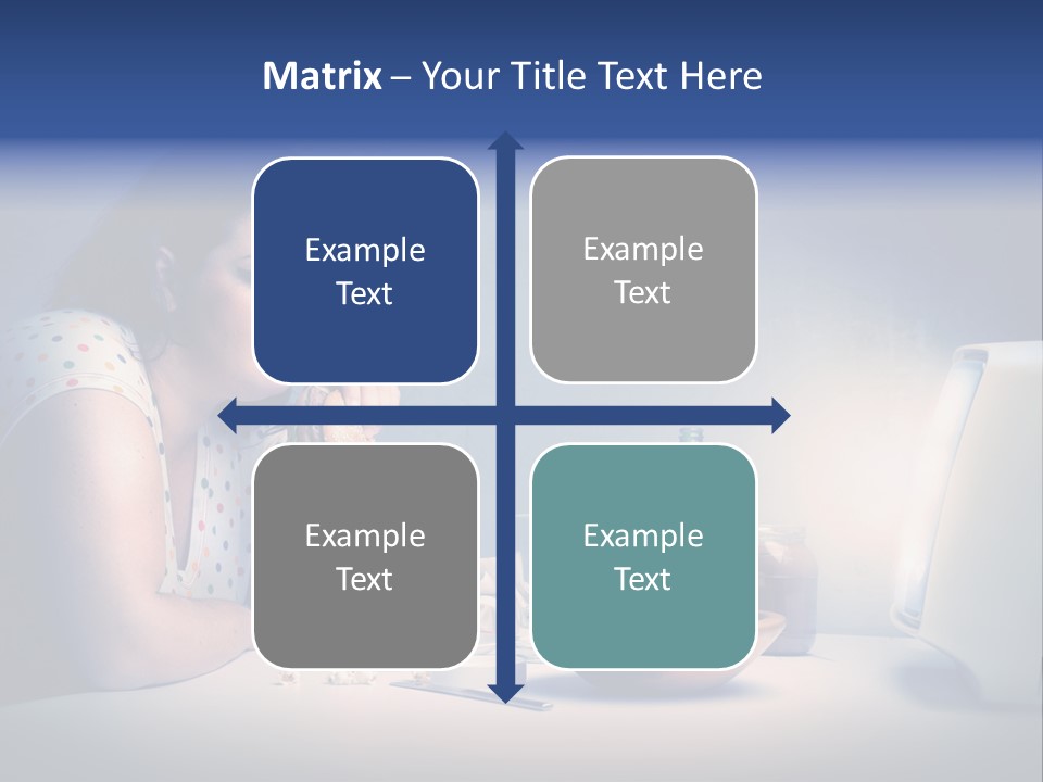 Caucasian Girl Home PowerPoint Template