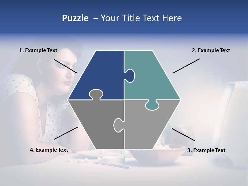 Caucasian Girl Home PowerPoint Template