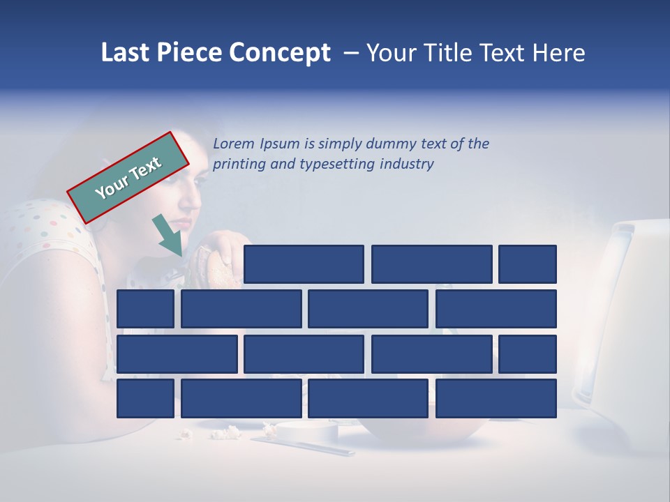 Caucasian Girl Home PowerPoint Template