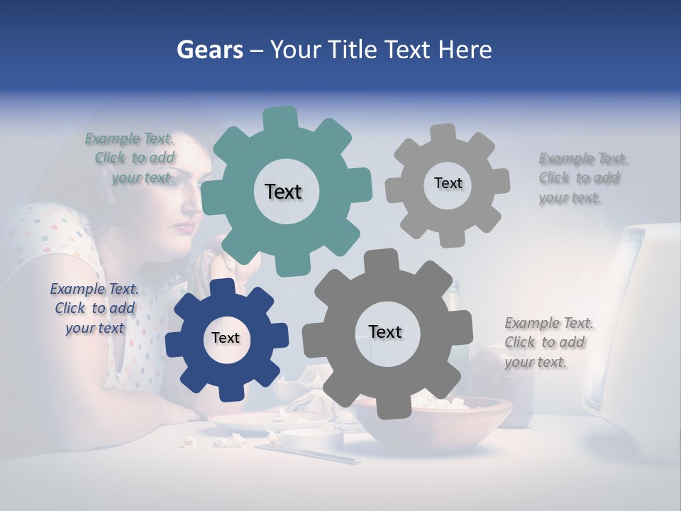 Caucasian Girl Home PowerPoint Template