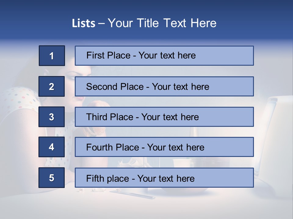 Caucasian Girl Home PowerPoint Template